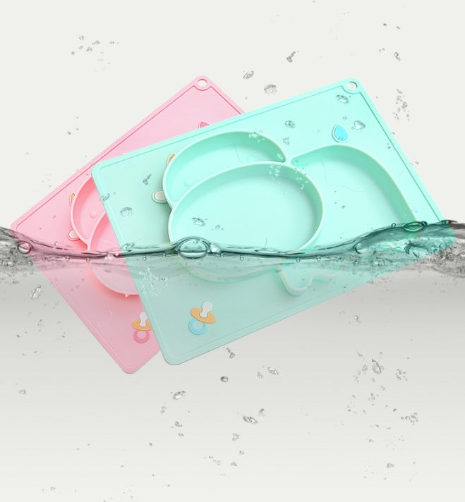 Baby Silicone Suction Cup Dishes Cartoon Bowl