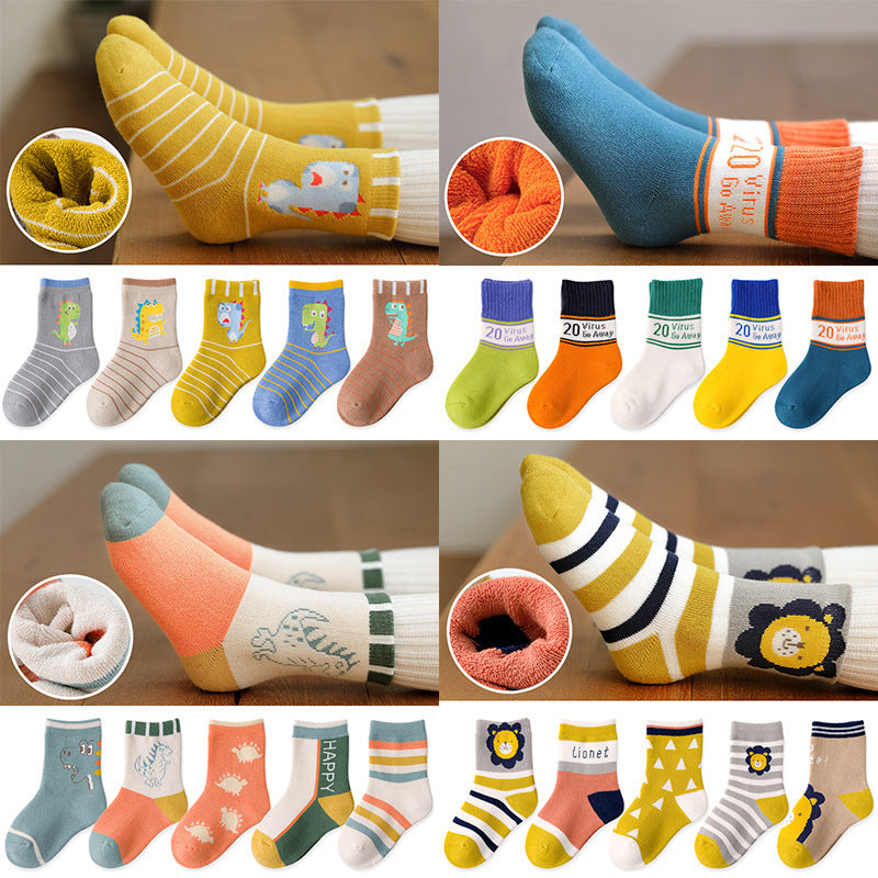 Fashion Thick Terry Cartoon Casual Baby Socks